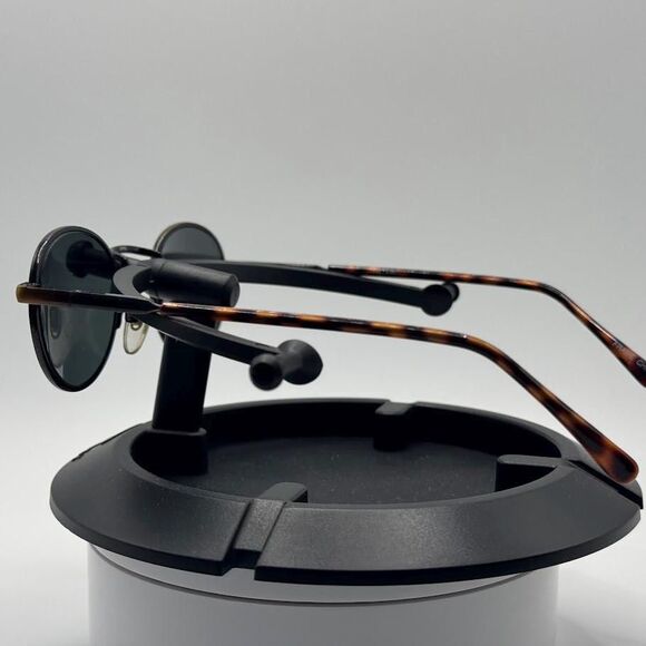 Vintage 90s-Y2K Small Round Gold Eyeglass Frames with New Non-RX Grey Sun Lenses main image 13